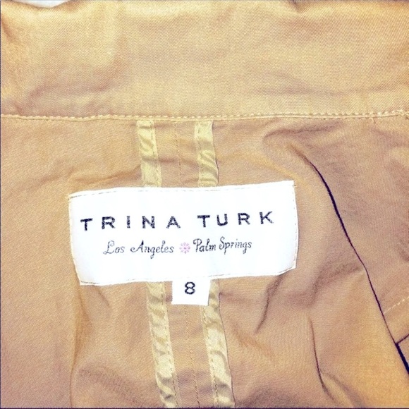 Trina Turk size 8 tan blazer jacket - Picture 5 of 5
